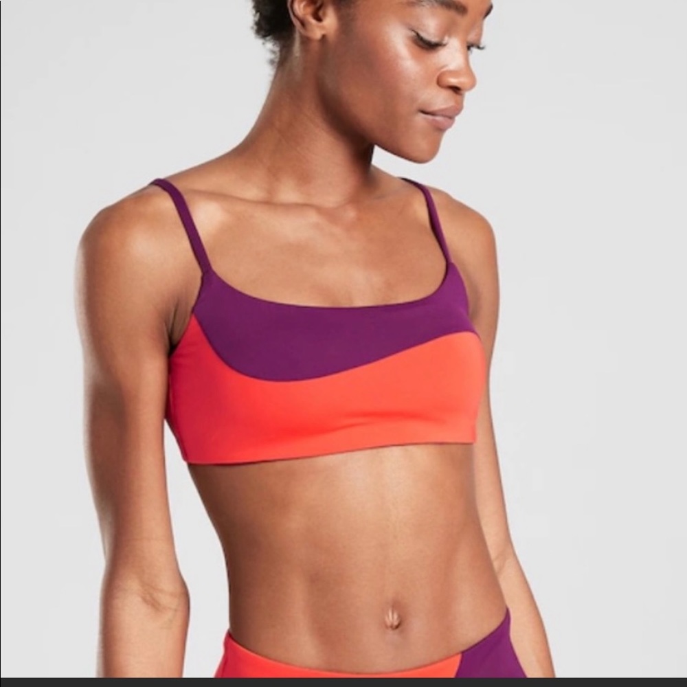 Athleta Asym Colorblock Bikini Top - NWOT
